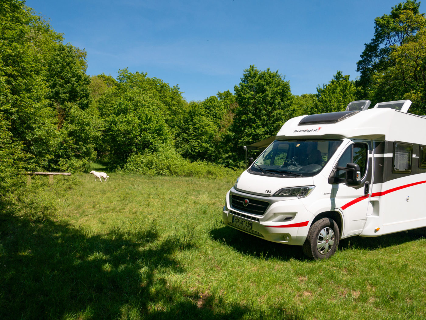 frei stehen mit dem Wohnmobil