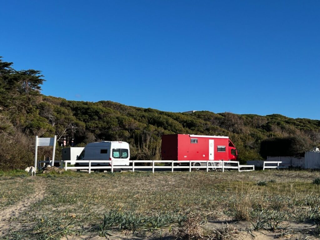 Wiedermal Italien mit neuem Wohnmobil 35 freistehen in Italien
